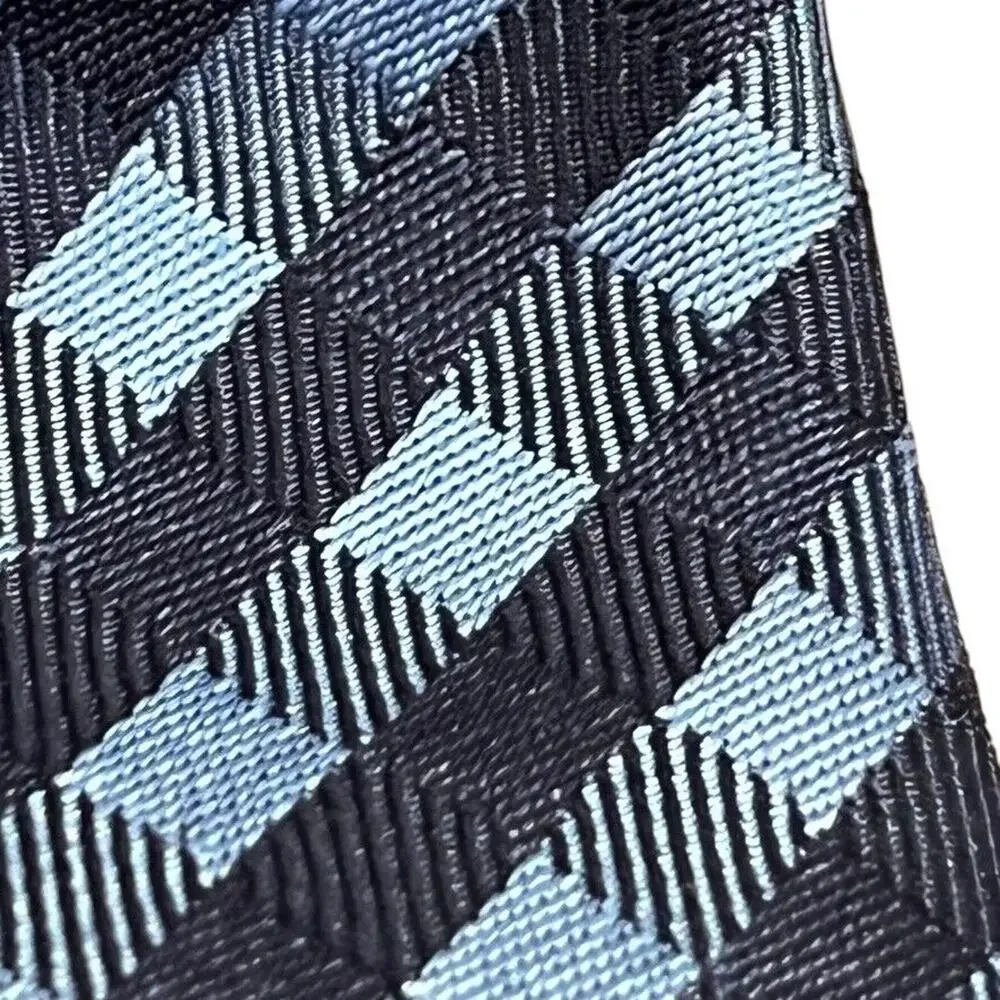 Ben Sherman Mens Hand Made 100% Silk Plaid Blue Navy Thin Skinny Neck Tie 2.75